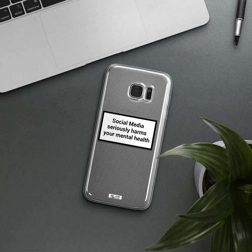 Social Media Harms Samsung S7 Edge Clear TPU Case