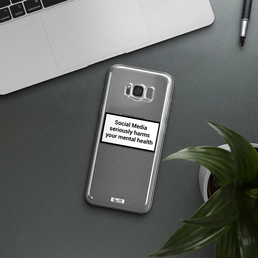 Social Media Harms Samsung S8 Clear TPU Case