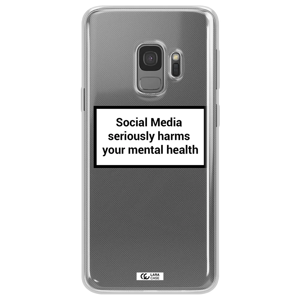 Social Media Harms Samsung S9 Clear TPU Case