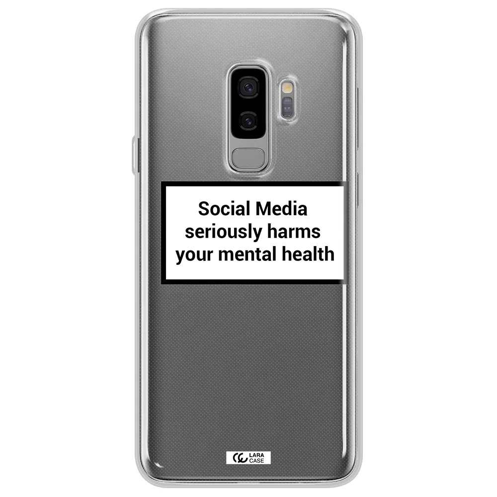 Social Media Harms Samsung S9 Plus Clear TPU Case
