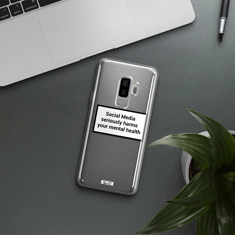 Social Media Harms Samsung S9 Plus Clear TPU Case