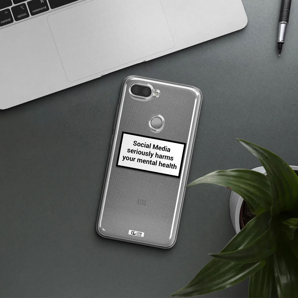 Social Media Harms Xiaomi Mi 8 Lite Clear TPU Case