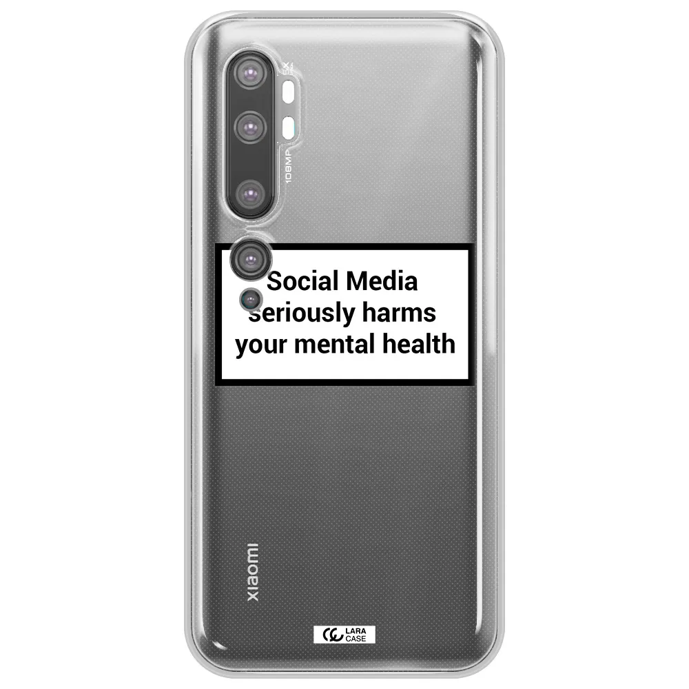 Social Media Harms Xiaomi Mi Note 10 Clear TPU Case