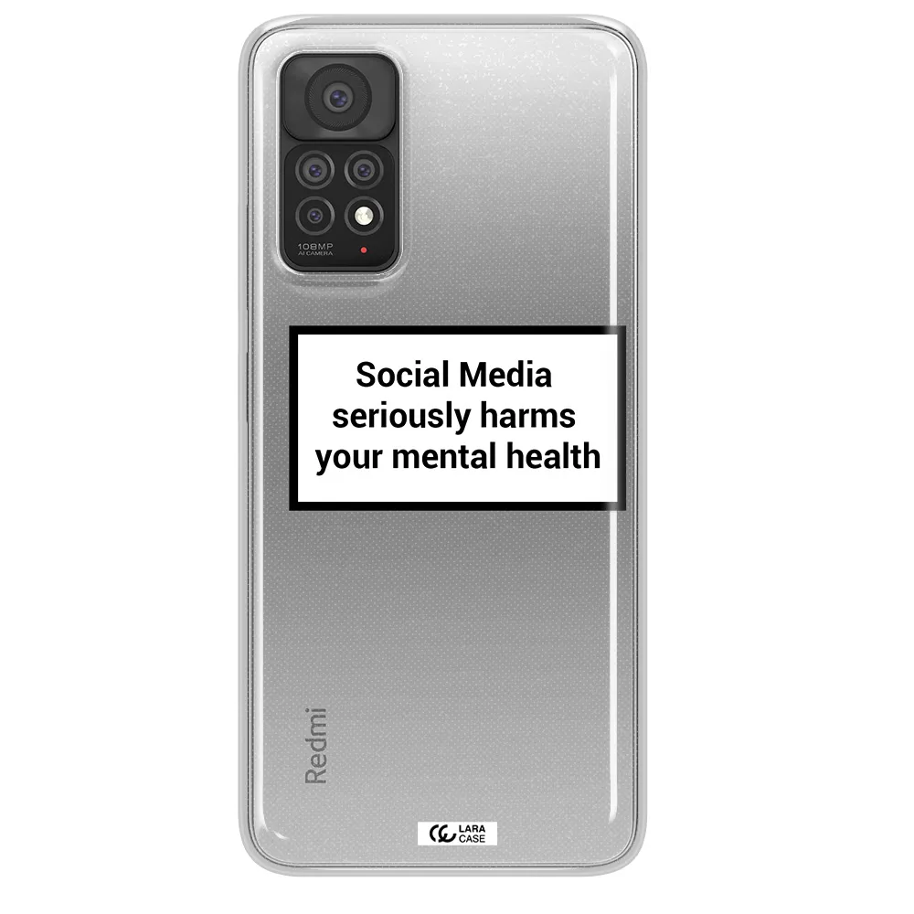 Social Media Harms Xiaomi Note 11 Pro Clear TPU Case