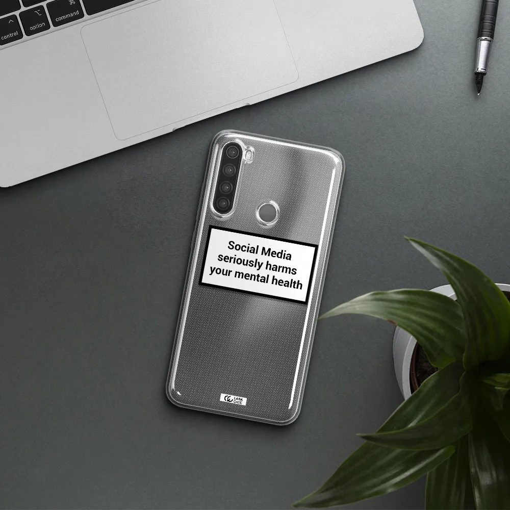 Social Media Harms Xiaomi Note 8 Clear TPU Case