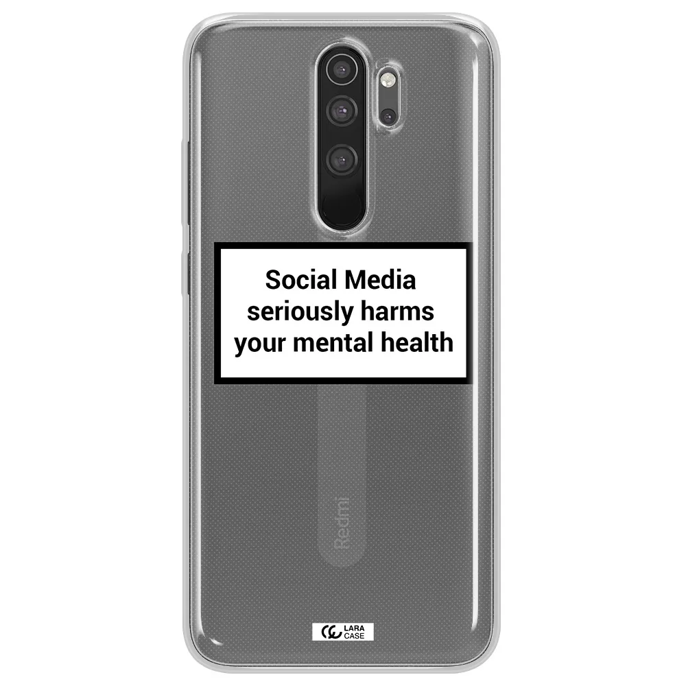 Social Media Harms Xiaomi Note 8 Pro Clear TPU Case