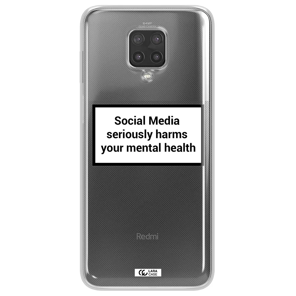 Social Media Harms Xiaomi Note 9 Pro Clear TPU Case
