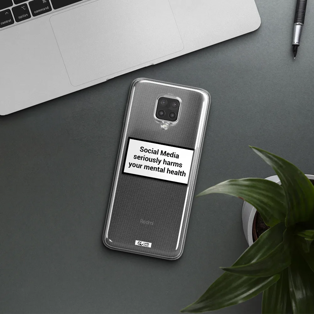 Social Media Harms Xiaomi Note 9 Pro Clear TPU Case