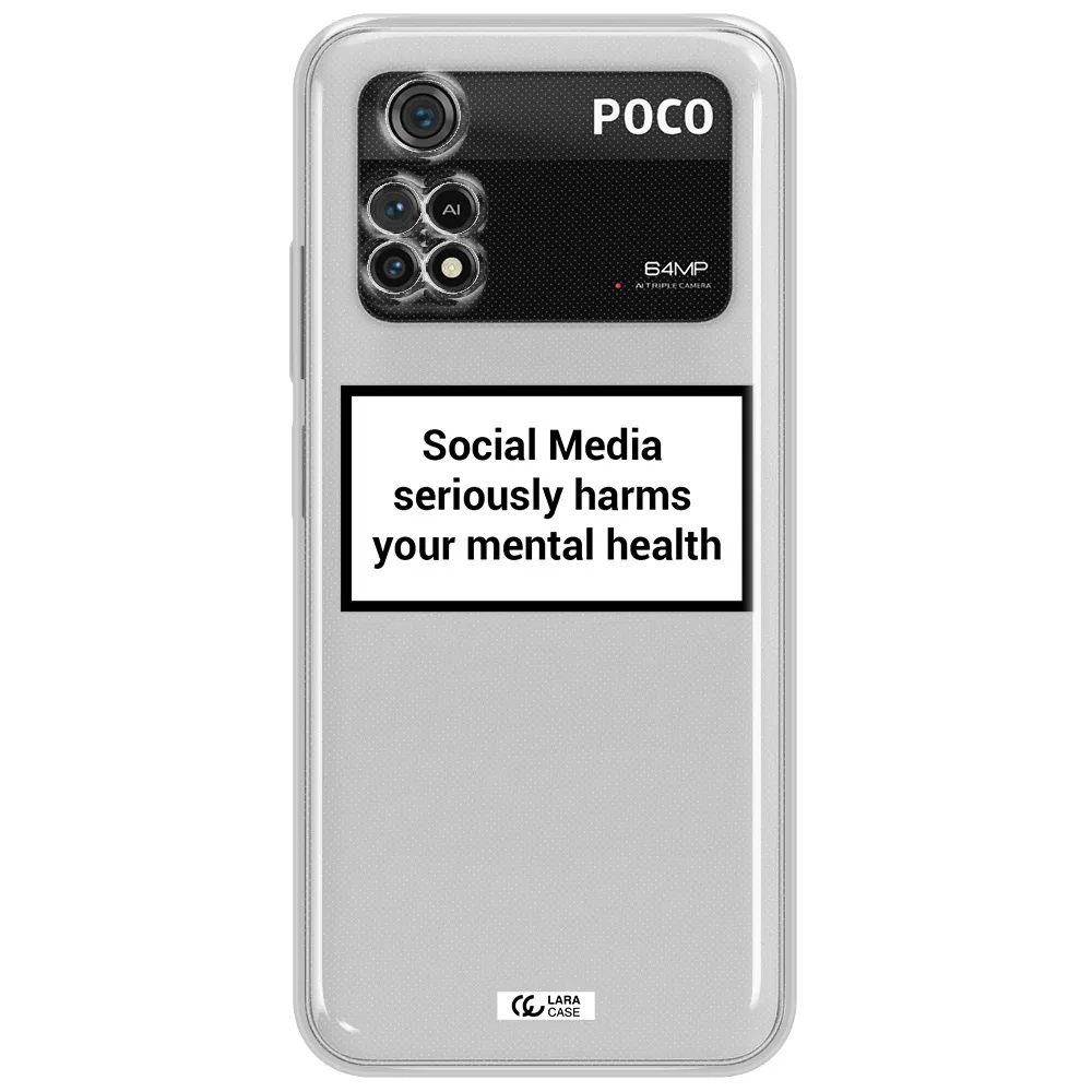 Social Media Harms Xiaomi Poco M4 Pro 4G Clear Tpu Case