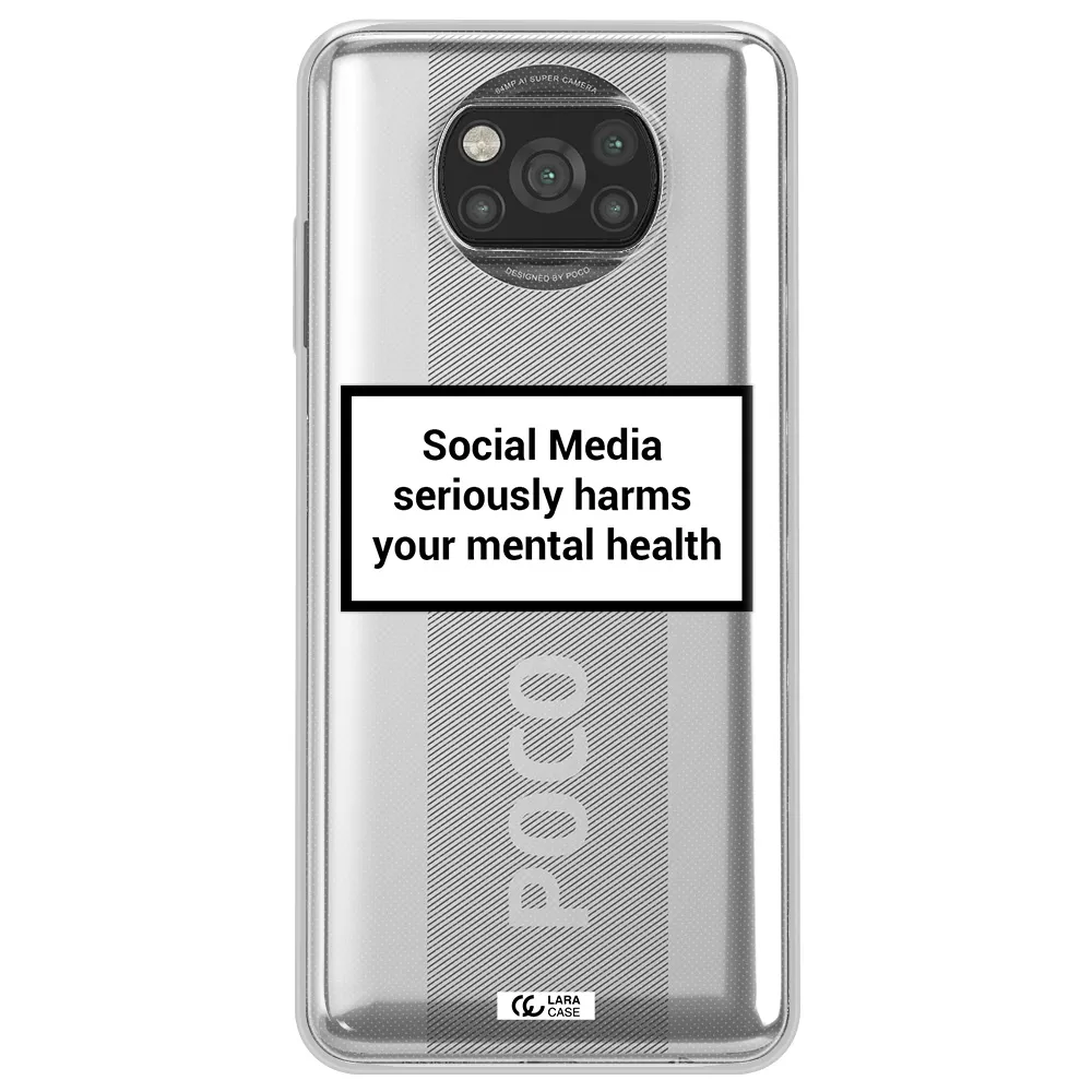 Social Media Harms Xiaomi Poco X3 Clear TPU Case