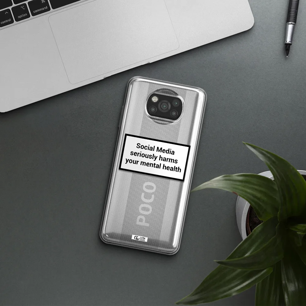 Social Media Harms Xiaomi Poco X3 Clear TPU Case