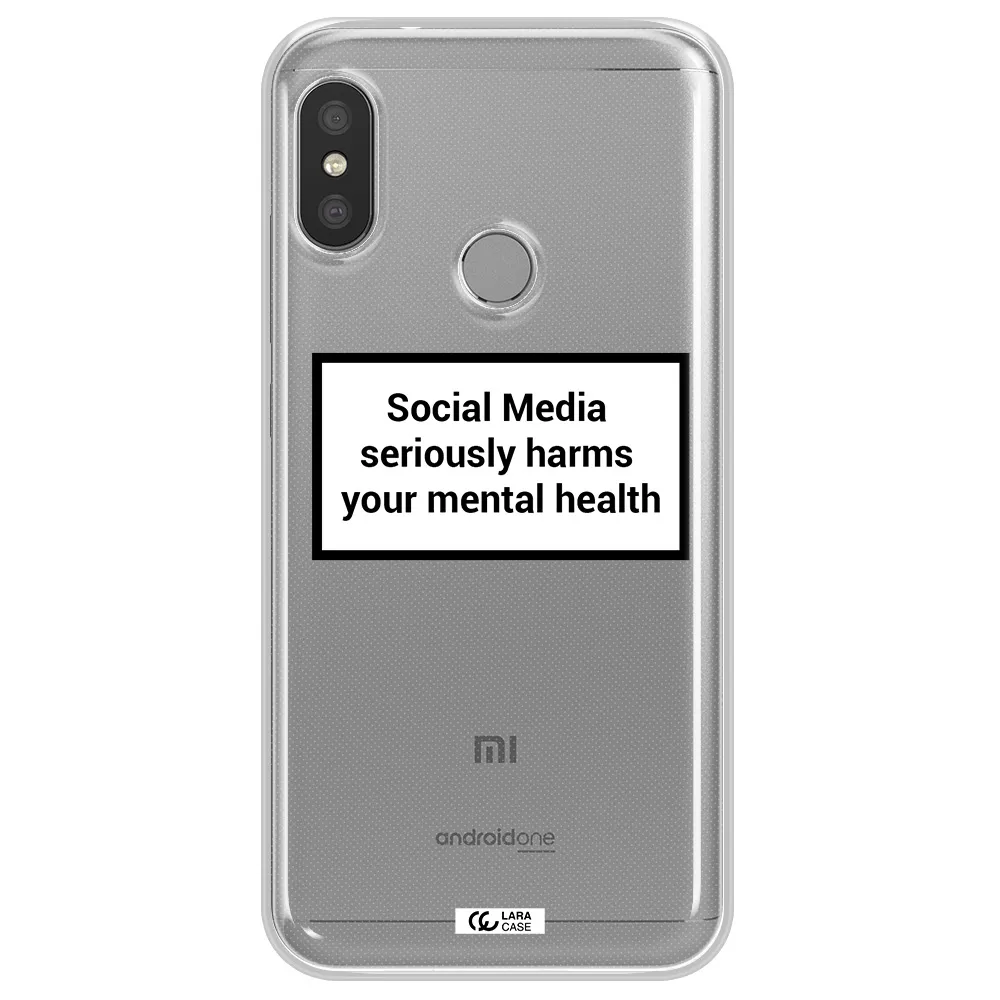 Social Media Harms Xiaomi Redmi 6 Pro Clear TPU Case