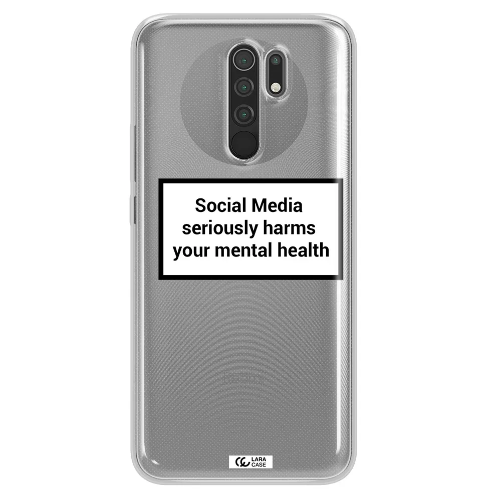 Social Media Harms Xiaomi Redmi 9 Clear TPU Case