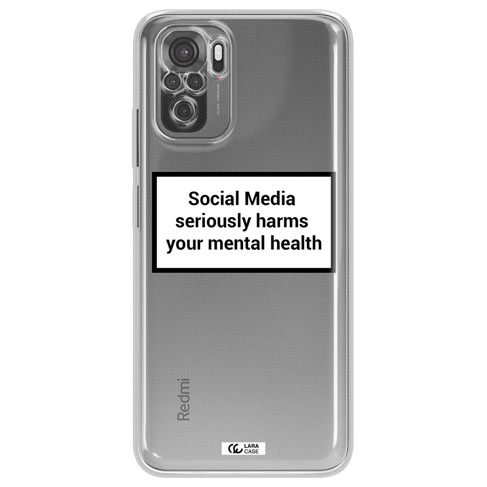 Social Media Harms Xiaomi Redmi Note 10S Clear Tpu Case
