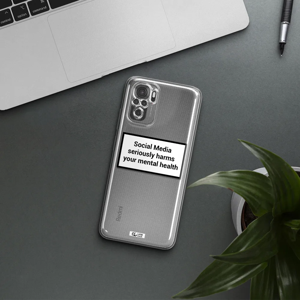 Social Media Harms Xiaomi Redmi Note 10S Clear Tpu Case