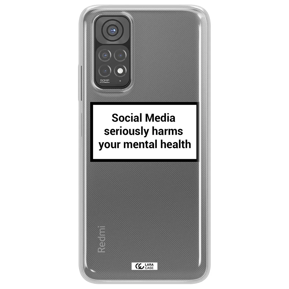 Social Media Harms Xiaomi Redmi Note 11 Clear TPU Case