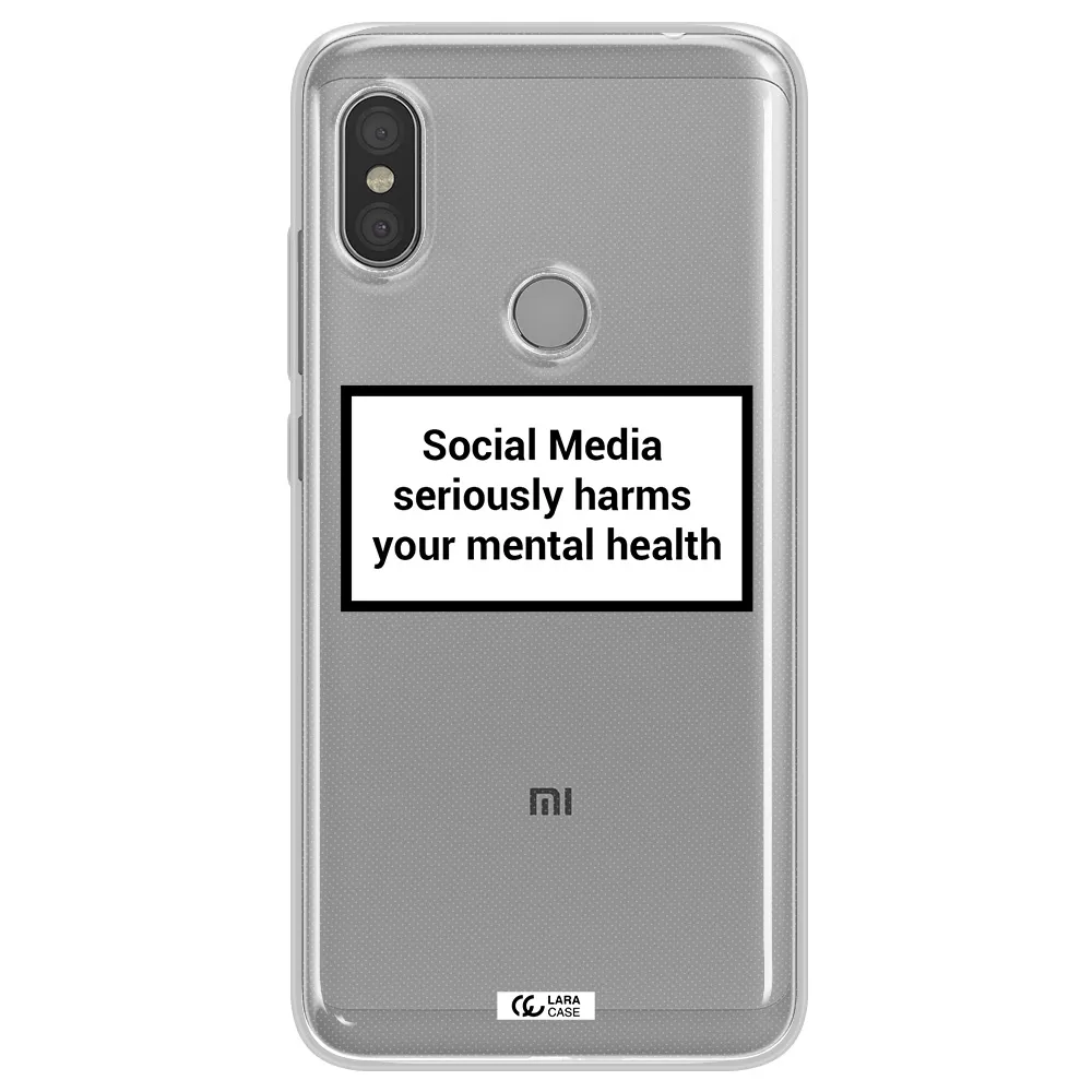 Social Media Harms Xiaomi Redmi Note 6 Pro Clear TPU Case