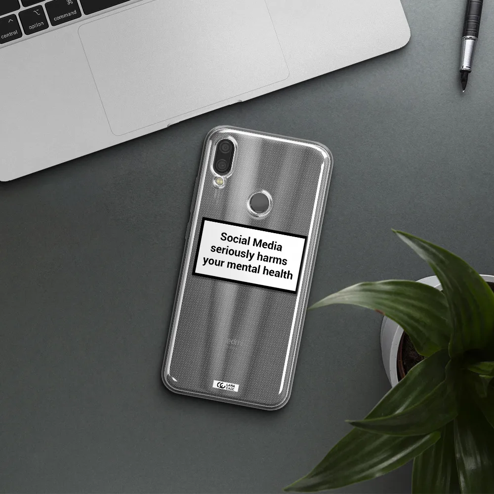 Social Media Harms Xiaomi Redmi Note 7 Clear TPU Case