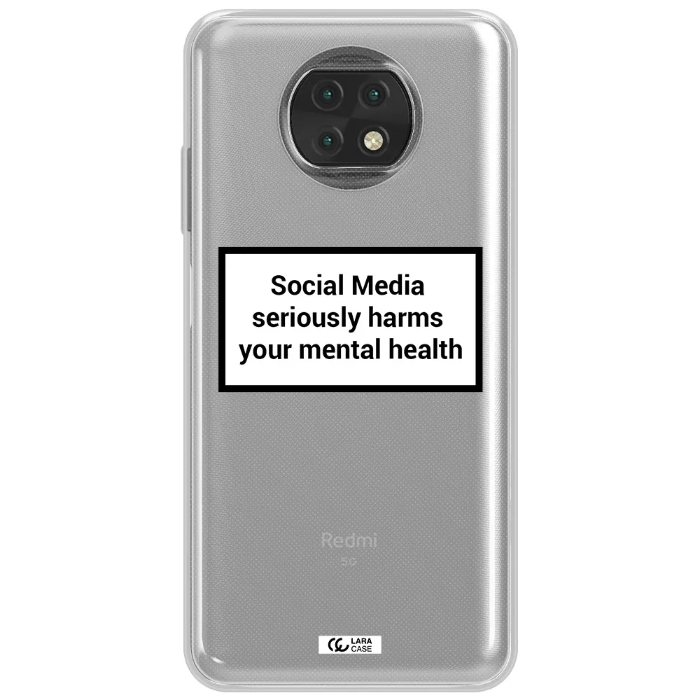 Social Media Harms Xiaomi Redmi Note 9T Clear Tpu Case