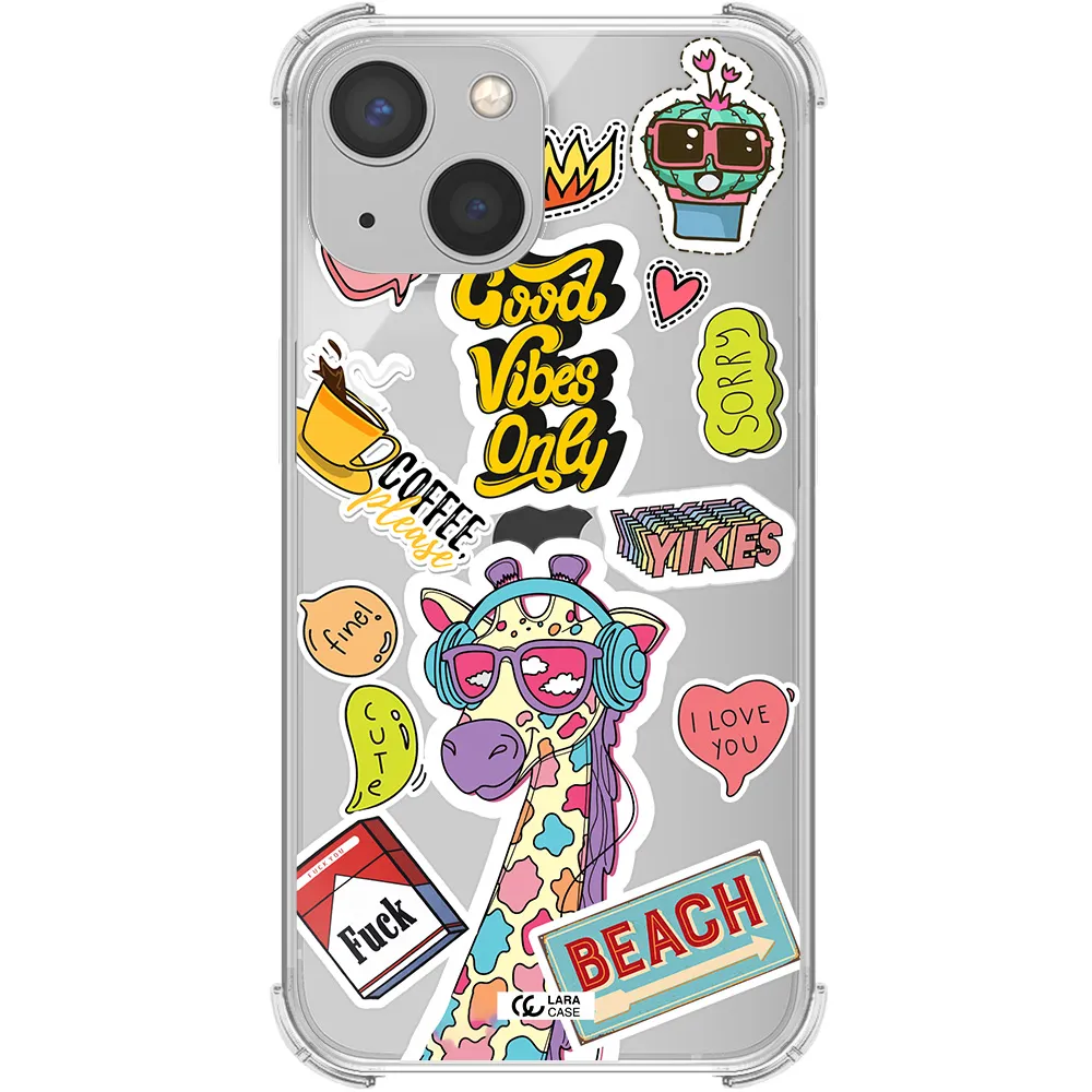 Giraffe Sticker Apple iPhone 13 Clear PC Case