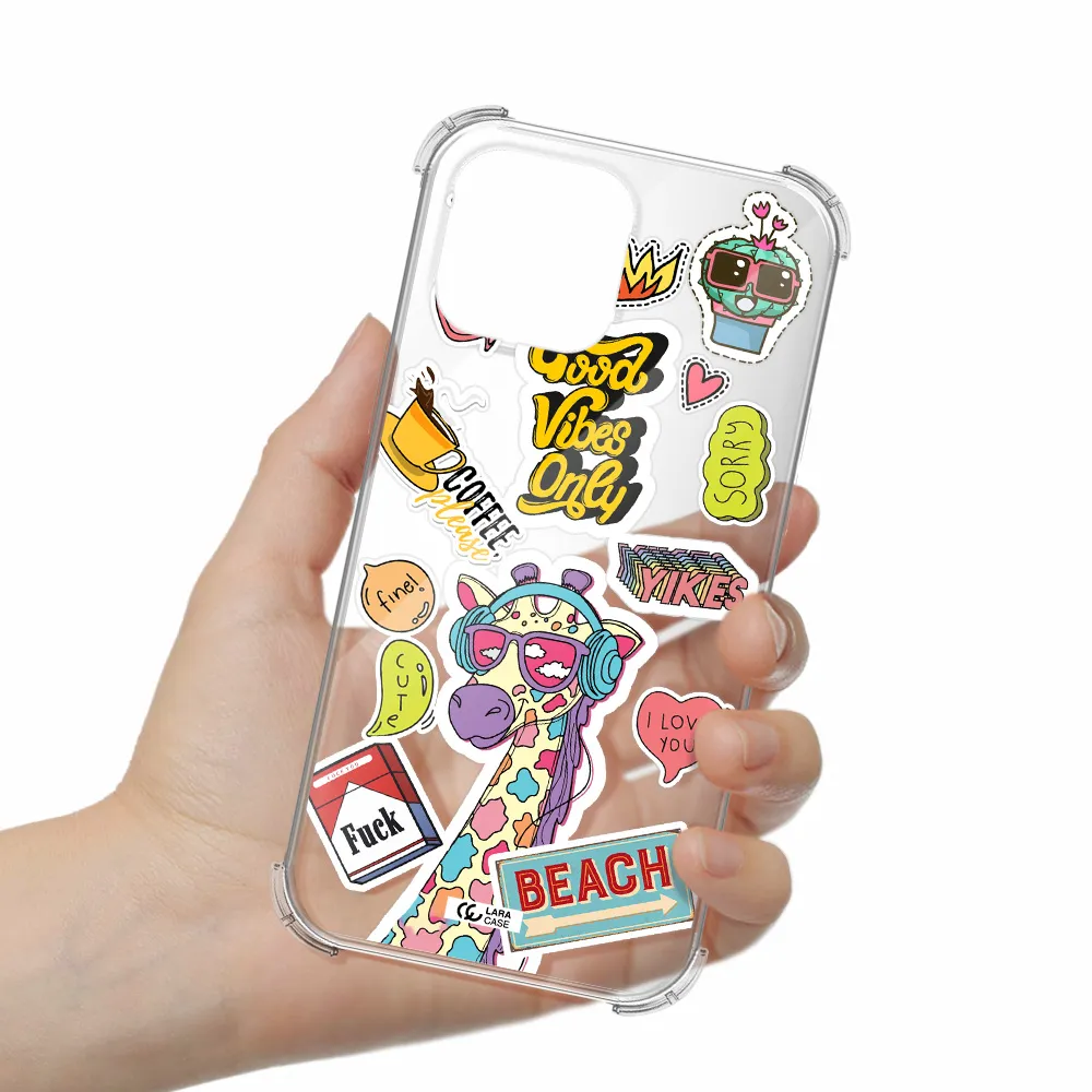 Giraffe Sticker Apple iPhone 13 Pro Clear PC Case