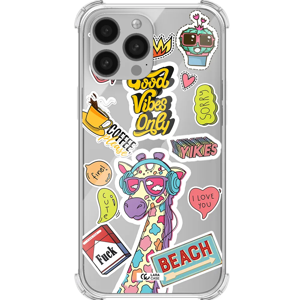 Giraffe Sticker Apple iPhone 13 Pro Max Clear PC Case