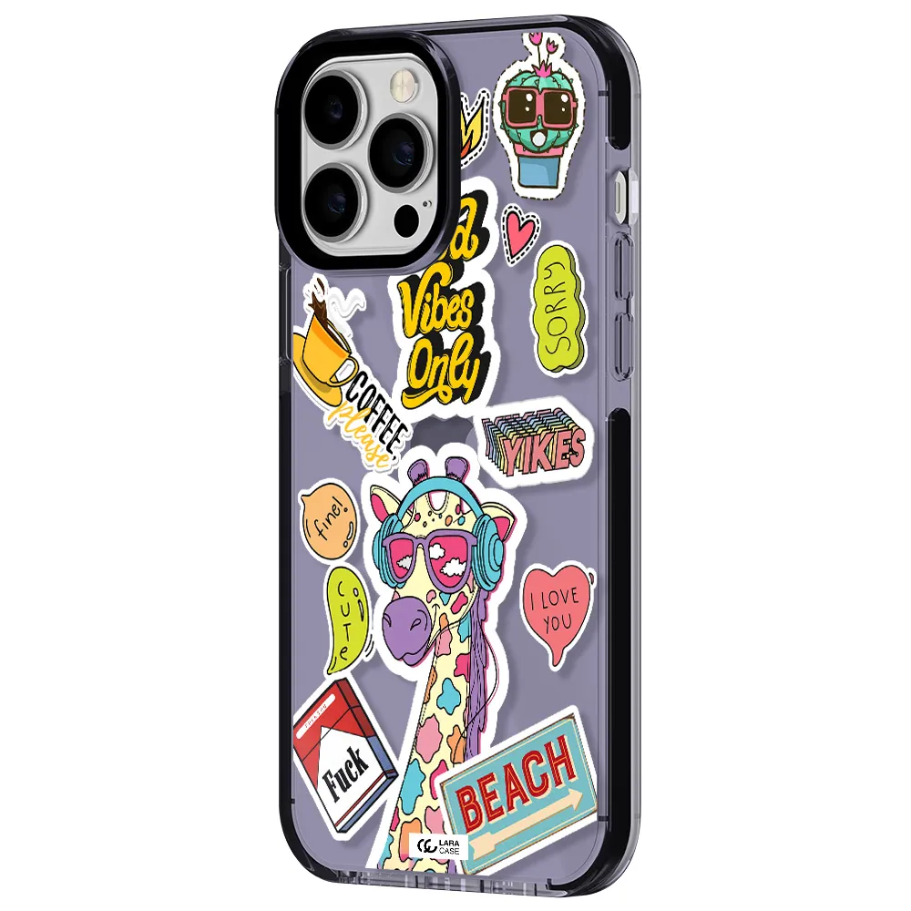 Giraffe Sticker Apple iPhone 13 Pro Max impact Lilac Case