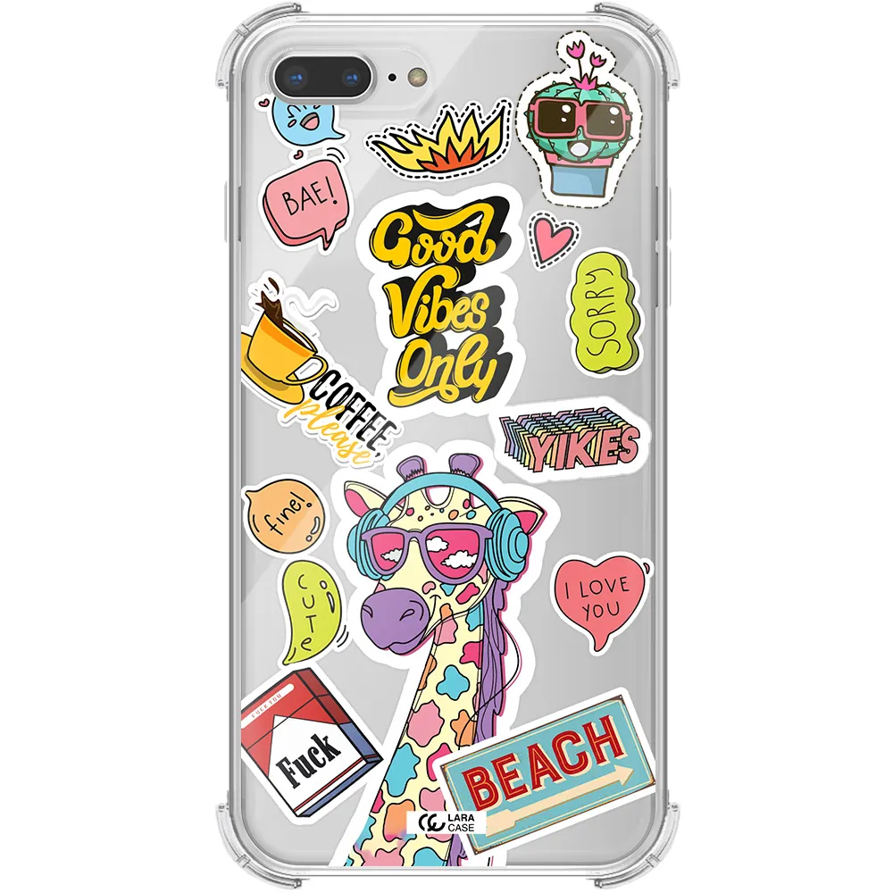 Giraffe Sticker Apple iPhone 7 plus Clear PC Case