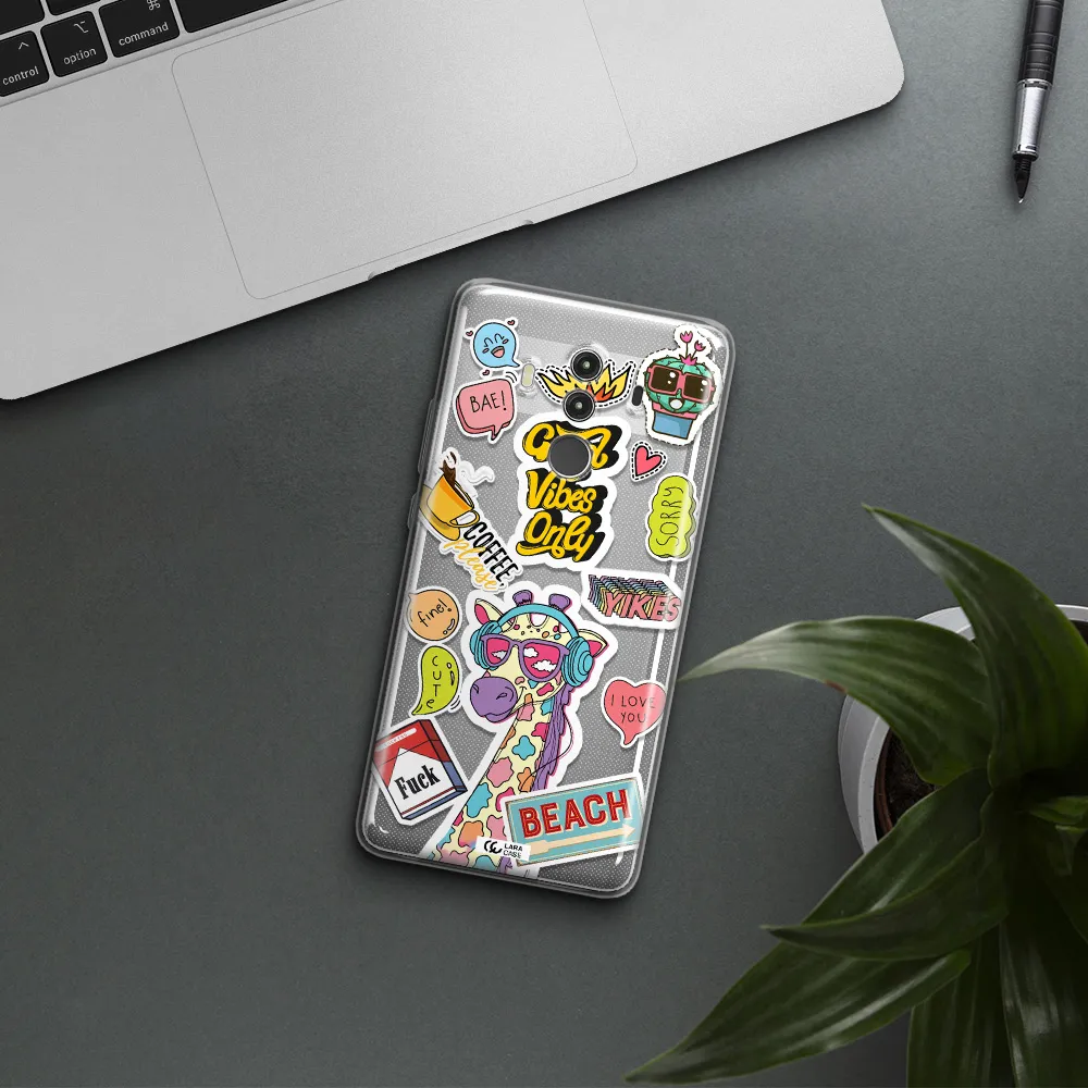 Giraffe Sticker Huawei Mate 10 Clear TPU Case