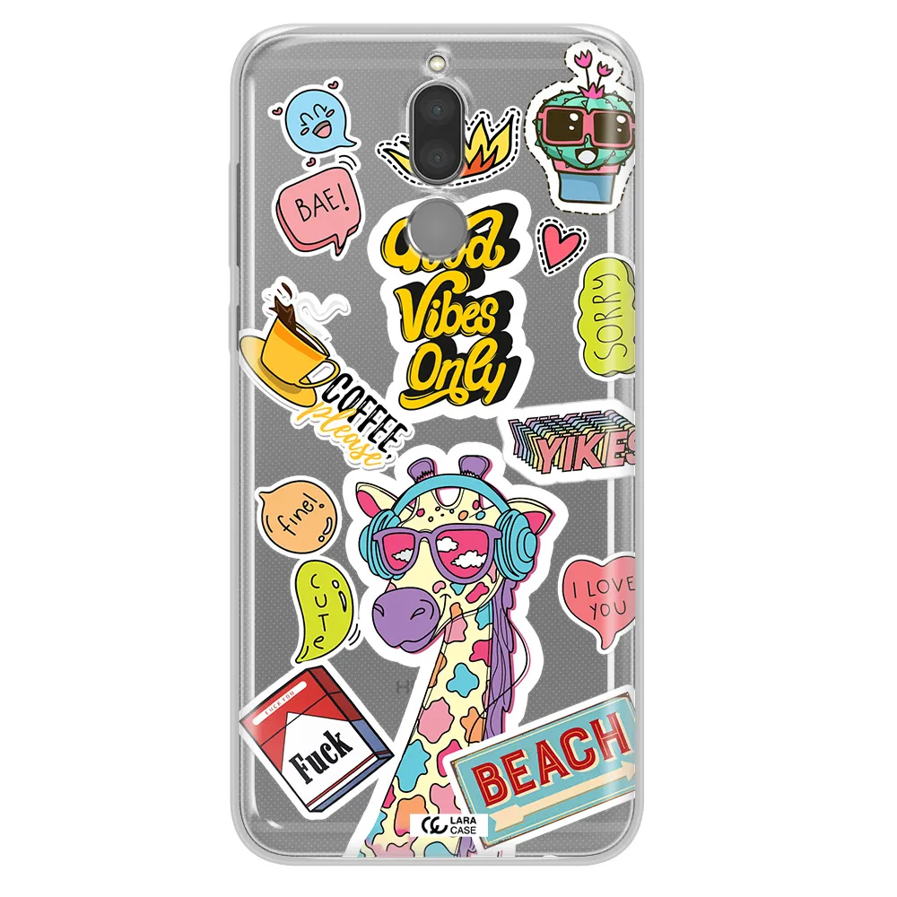 Giraffe Sticker Huawei Mate 10 Lite Clear TPU Case