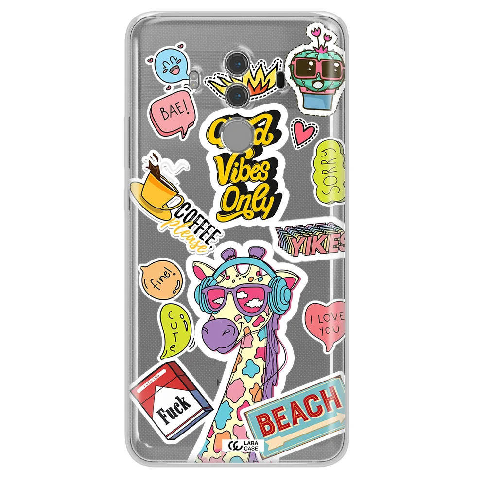 Giraffe Sticker Huawei Mate 10 Pro Clear TPU Case