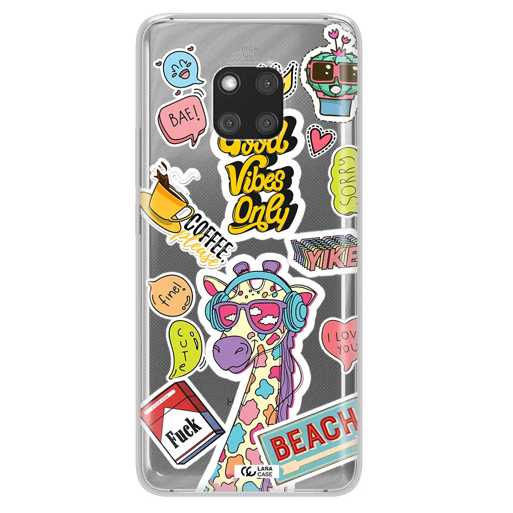 Giraffe Sticker Huawei Mate 20 Pro Clear TPU Case