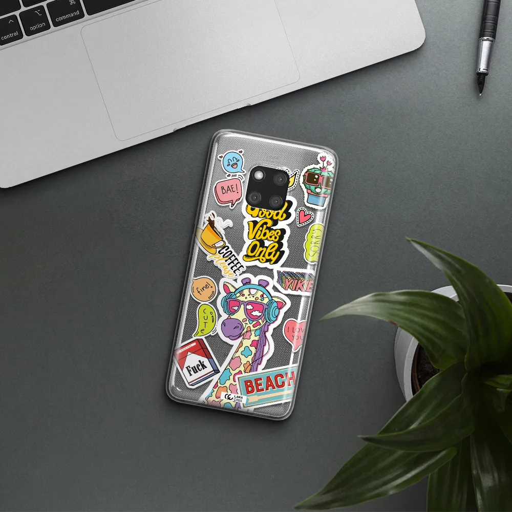 Giraffe Sticker Huawei Mate 20 Pro Clear TPU Case