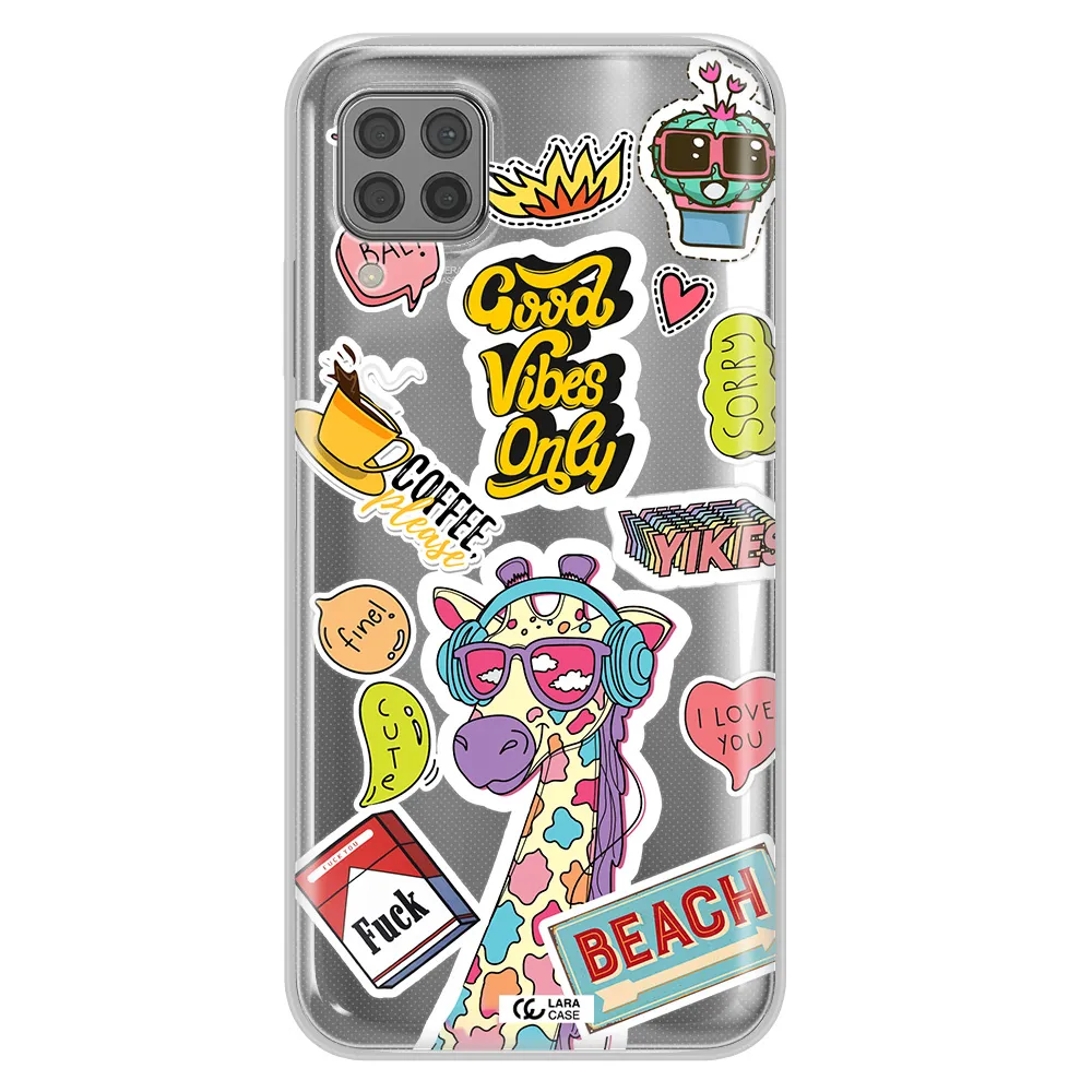 Giraffe Sticker Huawei P40 Lite Clear TPU Case