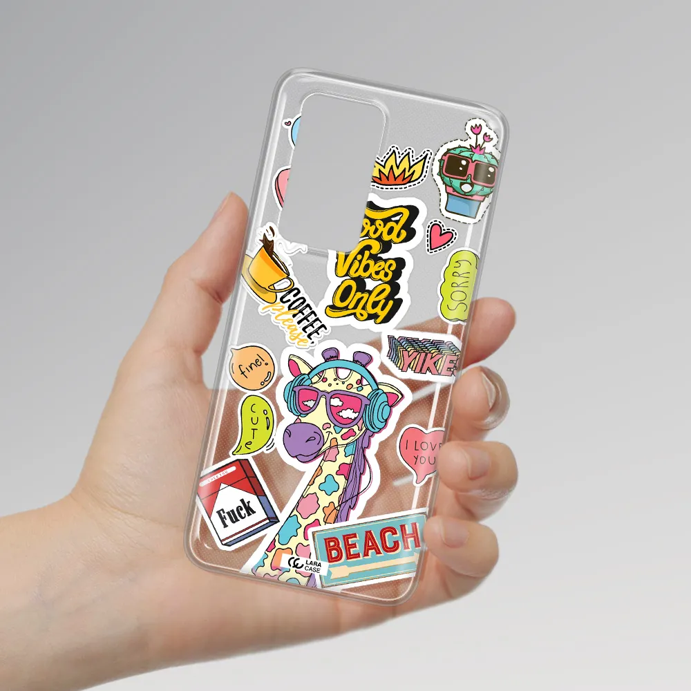 Giraffe Sticker Huawei P40 Pro Clear TPU Case