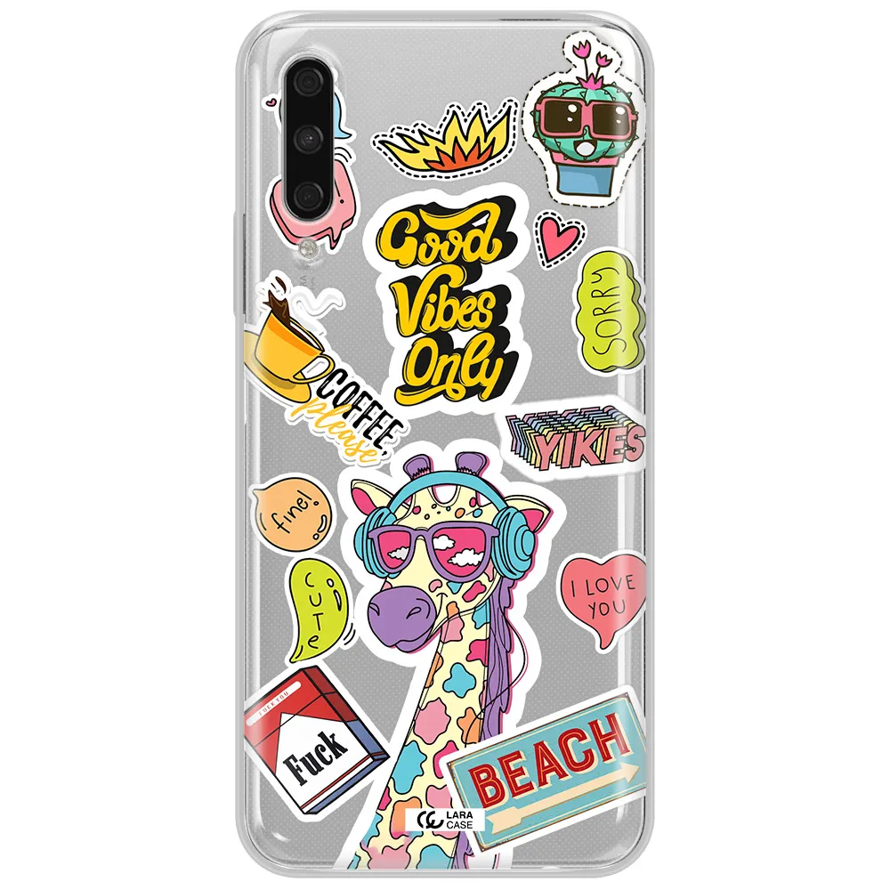 Giraffe Sticker Huawei Y9S Clear Tpu Case