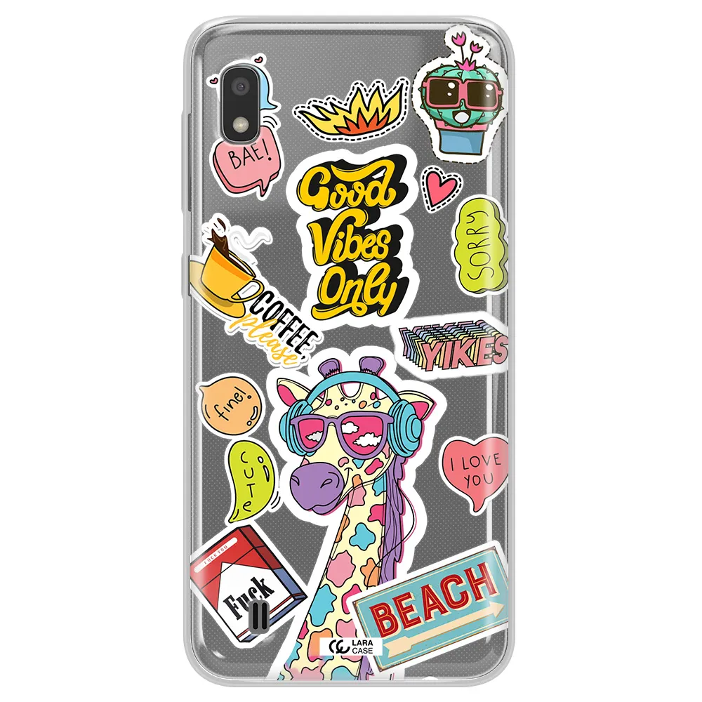 Giraffe Sticker Samsung A10 Clear TPU Case