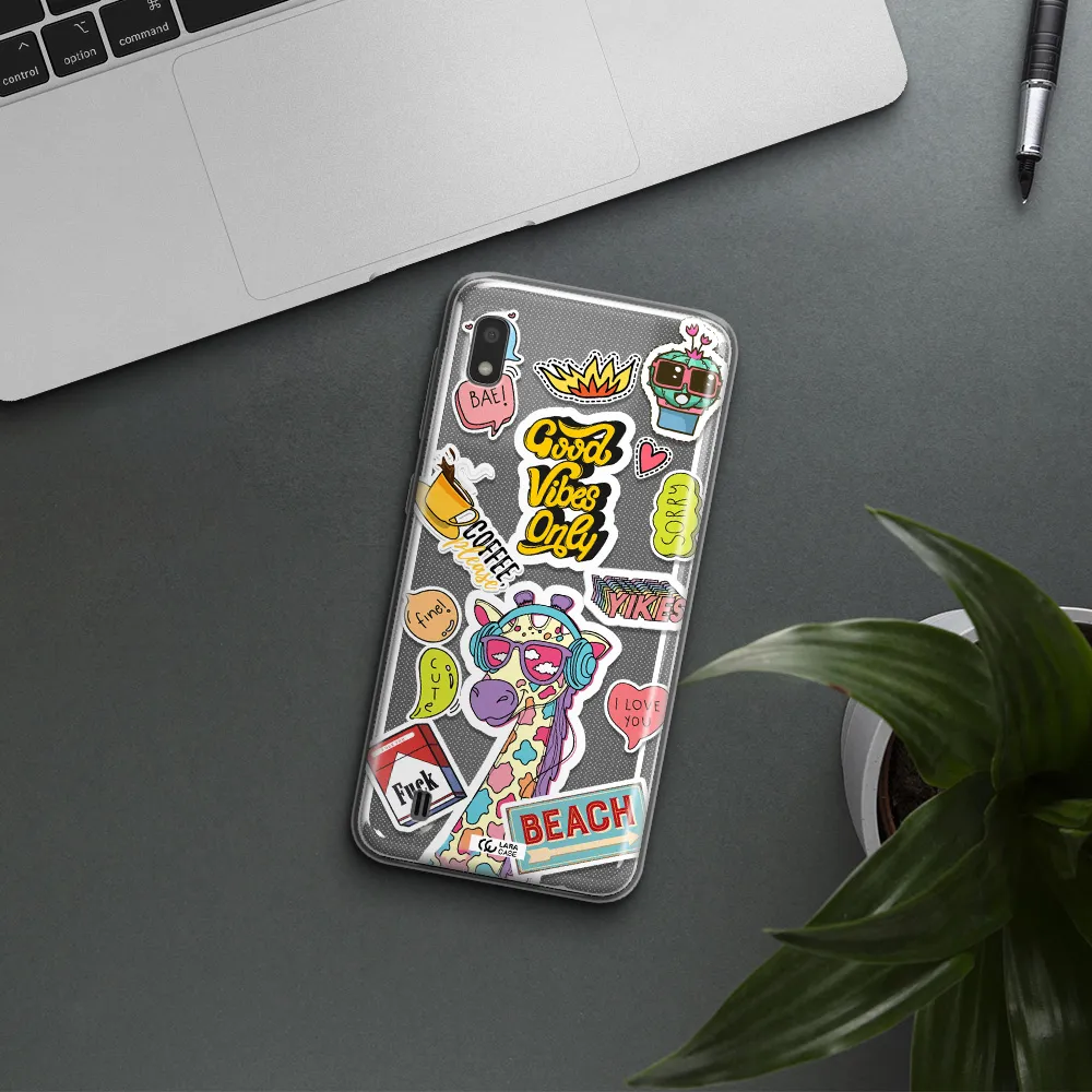 Giraffe Sticker Samsung A10 Clear TPU Case