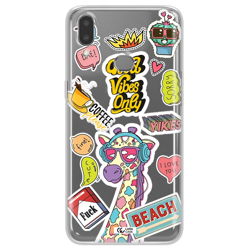 Giraffe Sticker Samsung A10S Clear TPU Case