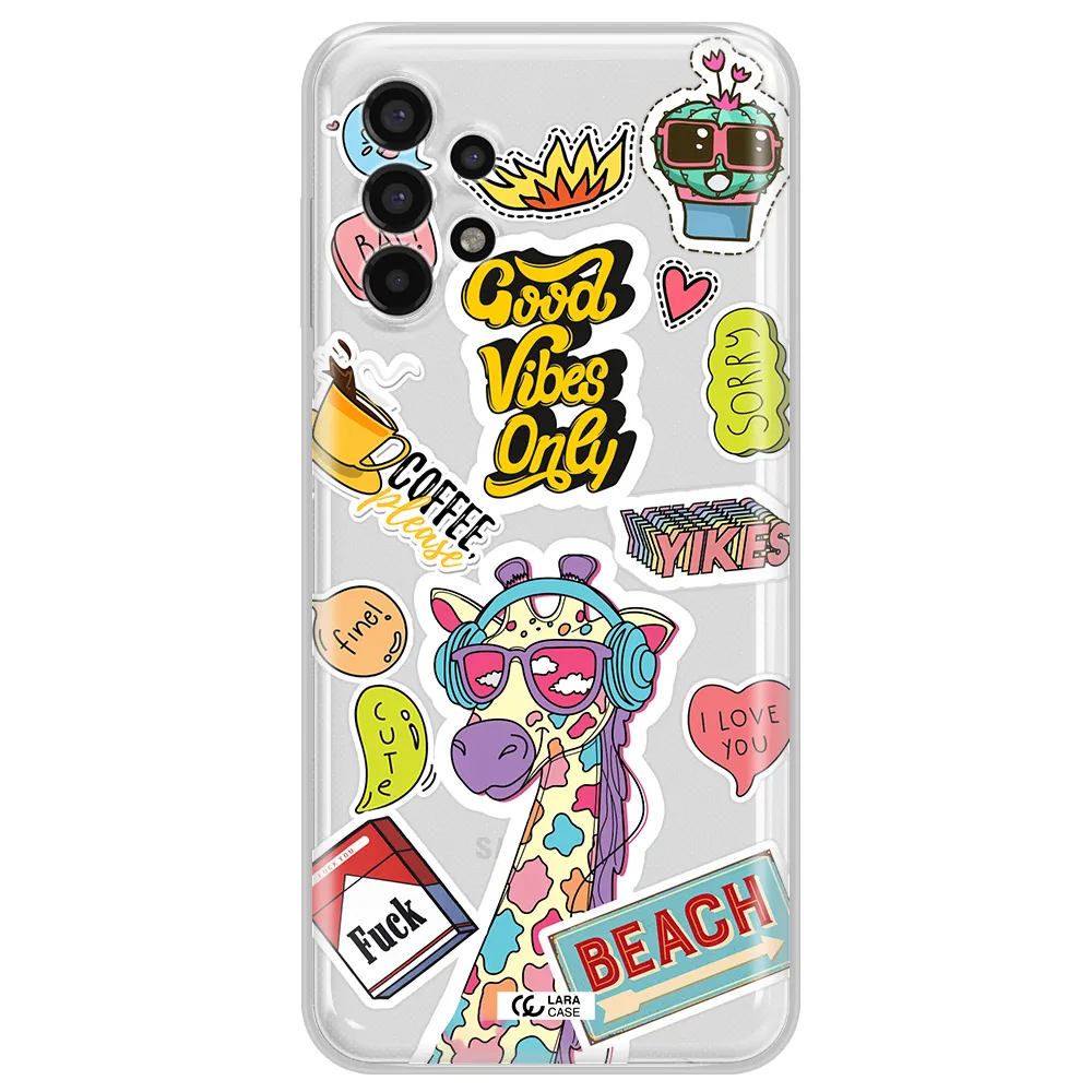 Giraffe Sticker Samsung A13 4g Clear TPU Case