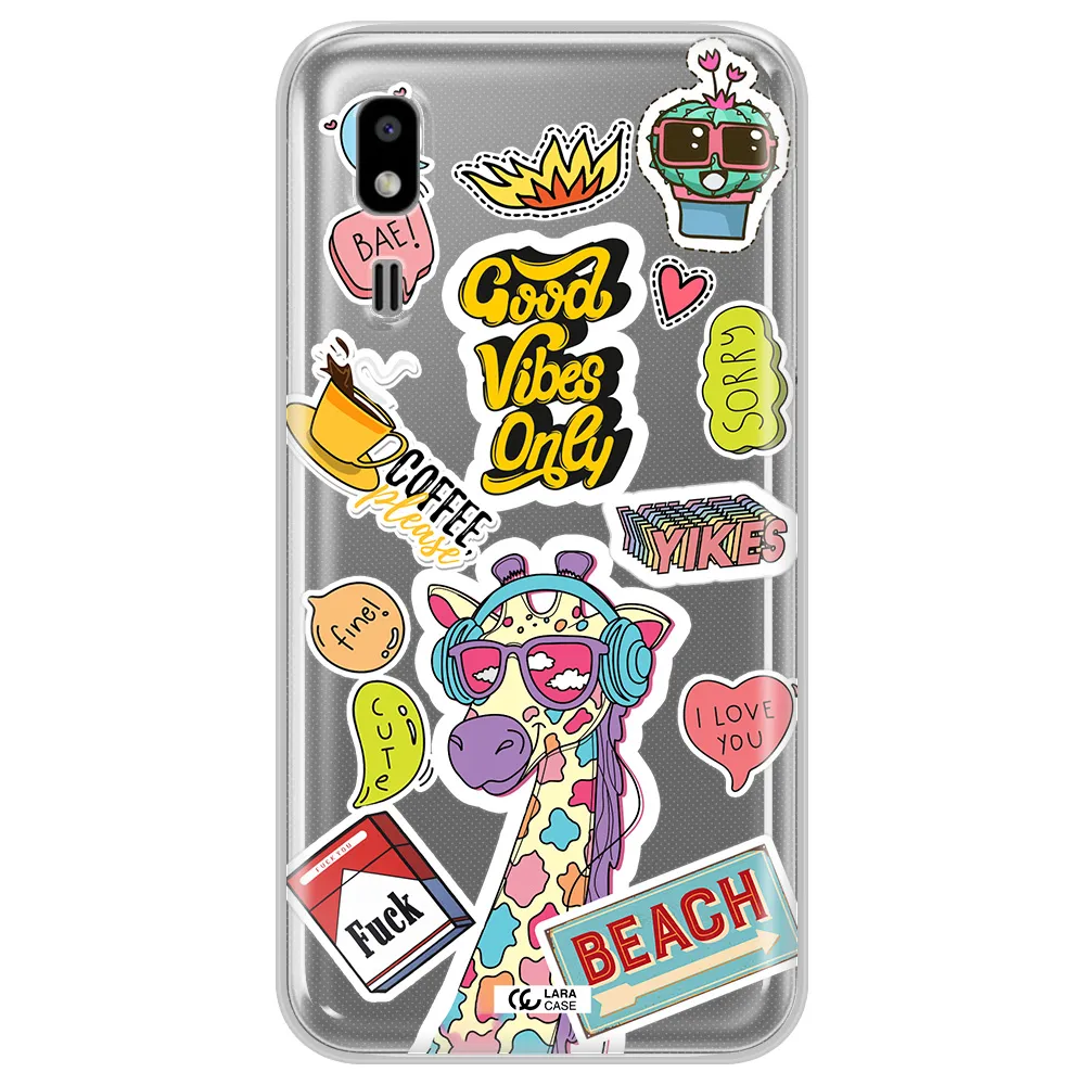 Giraffe Sticker Samsung A2 Core Clear TPU Case