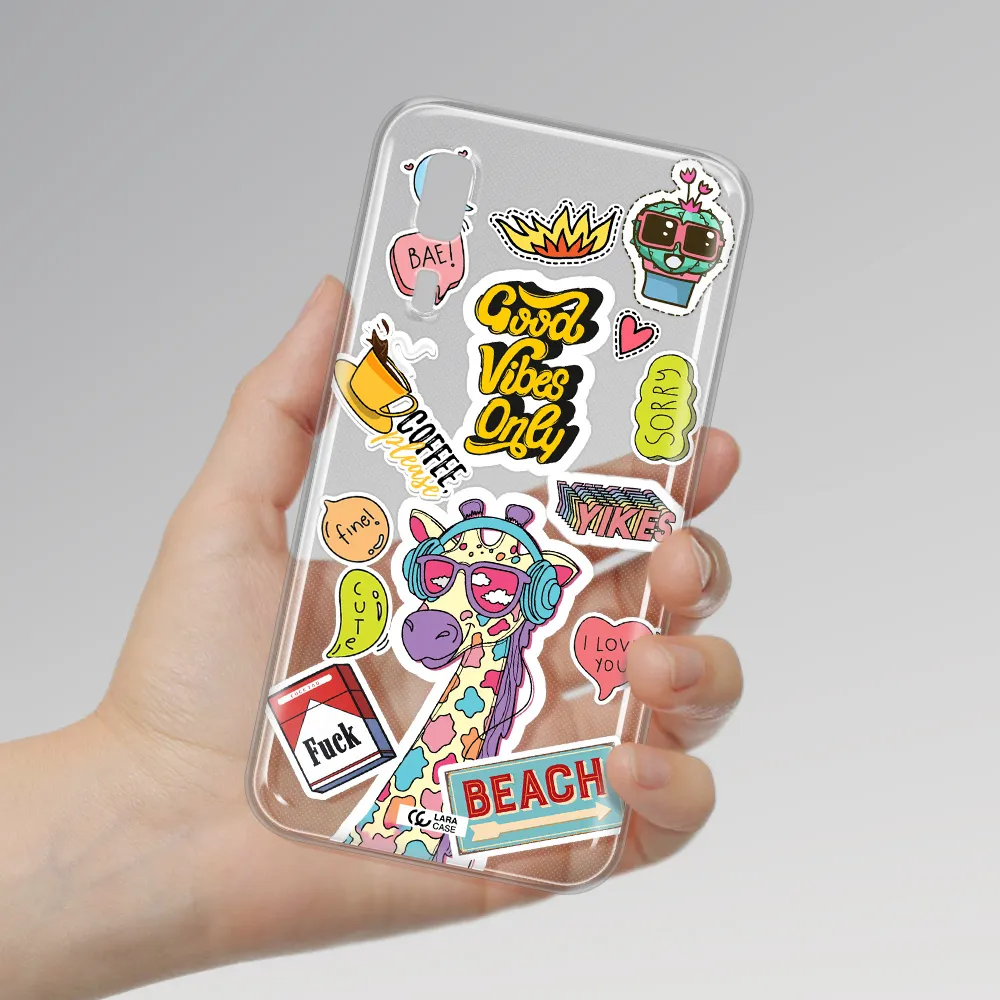 Giraffe Sticker Samsung A2 Core Clear TPU Case