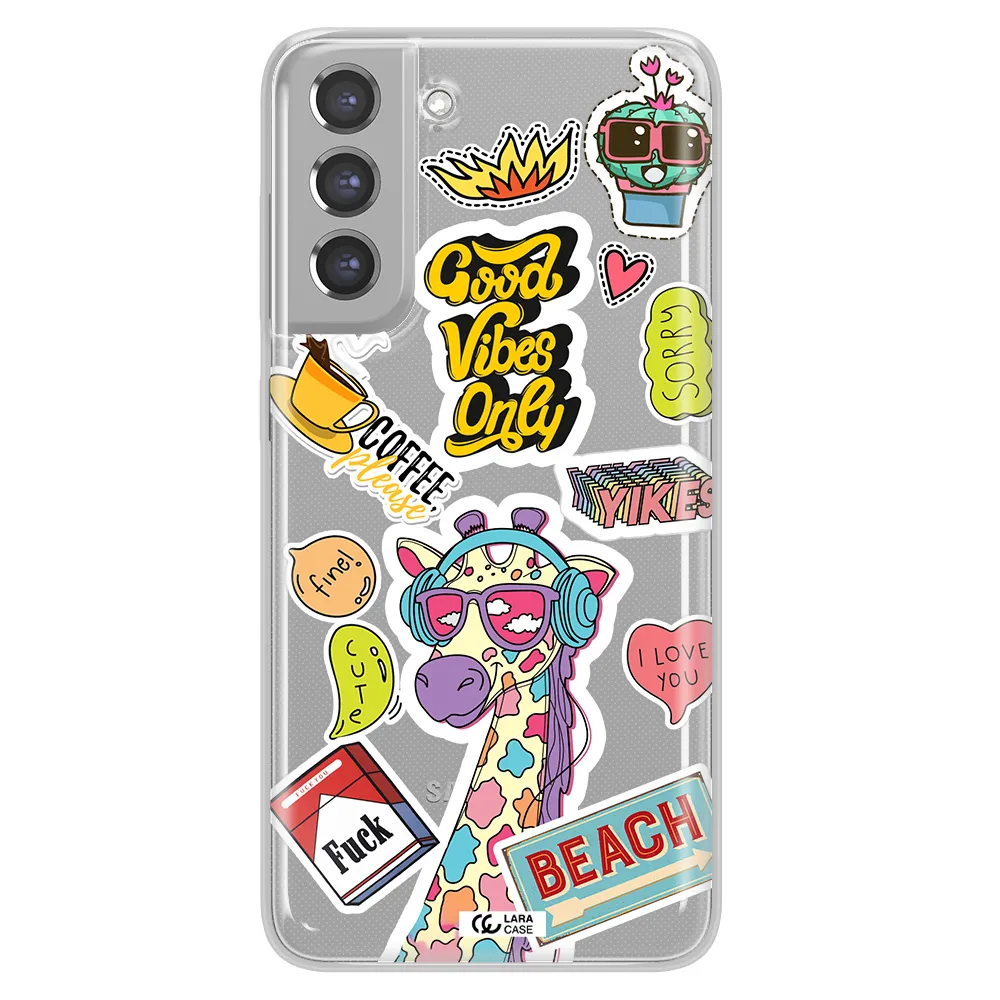 Giraffe Sticker Samsung A21 Fe Clear TPU Case