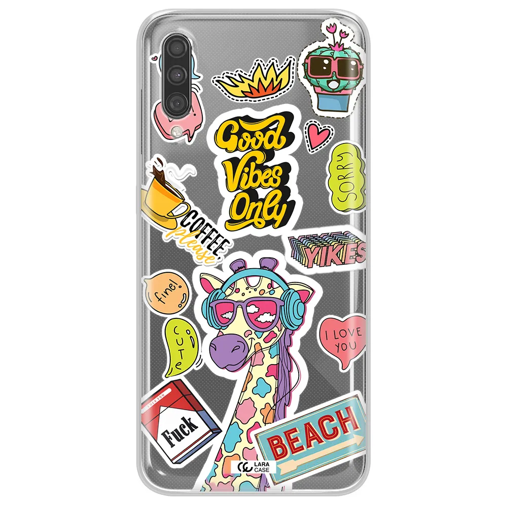 Giraffe Sticker Samsung A30S Clear TPU Case