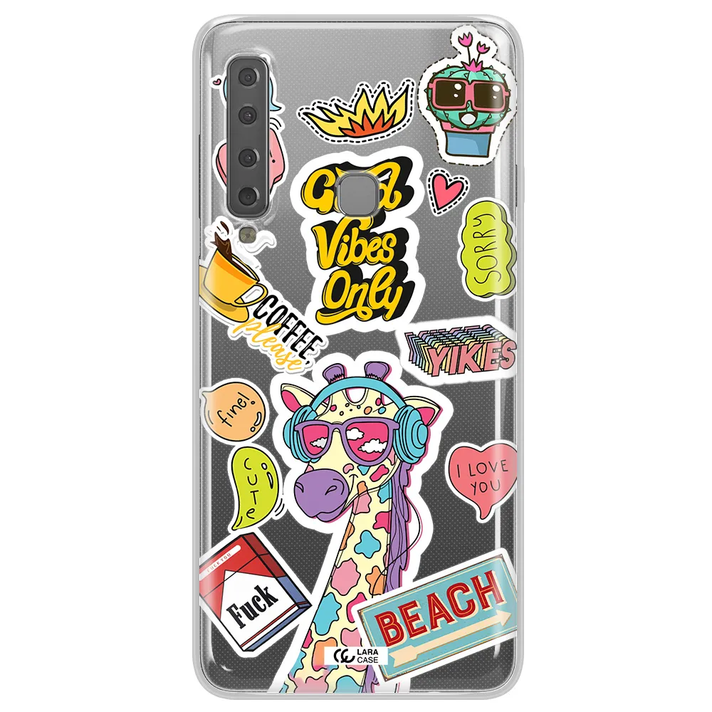 Giraffe Sticker Samsung A9 2018 Clear TPU Case