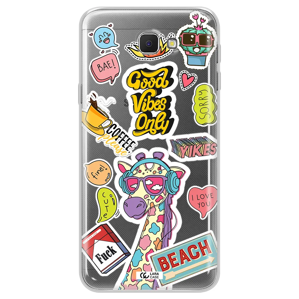 Giraffe Sticker Samsung J5 Prime Clear TPU Case