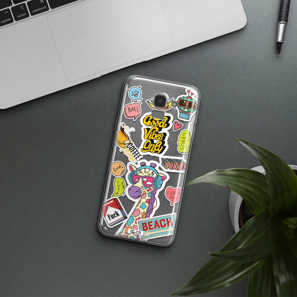Giraffe Sticker Samsung J6 Clear TPU Case