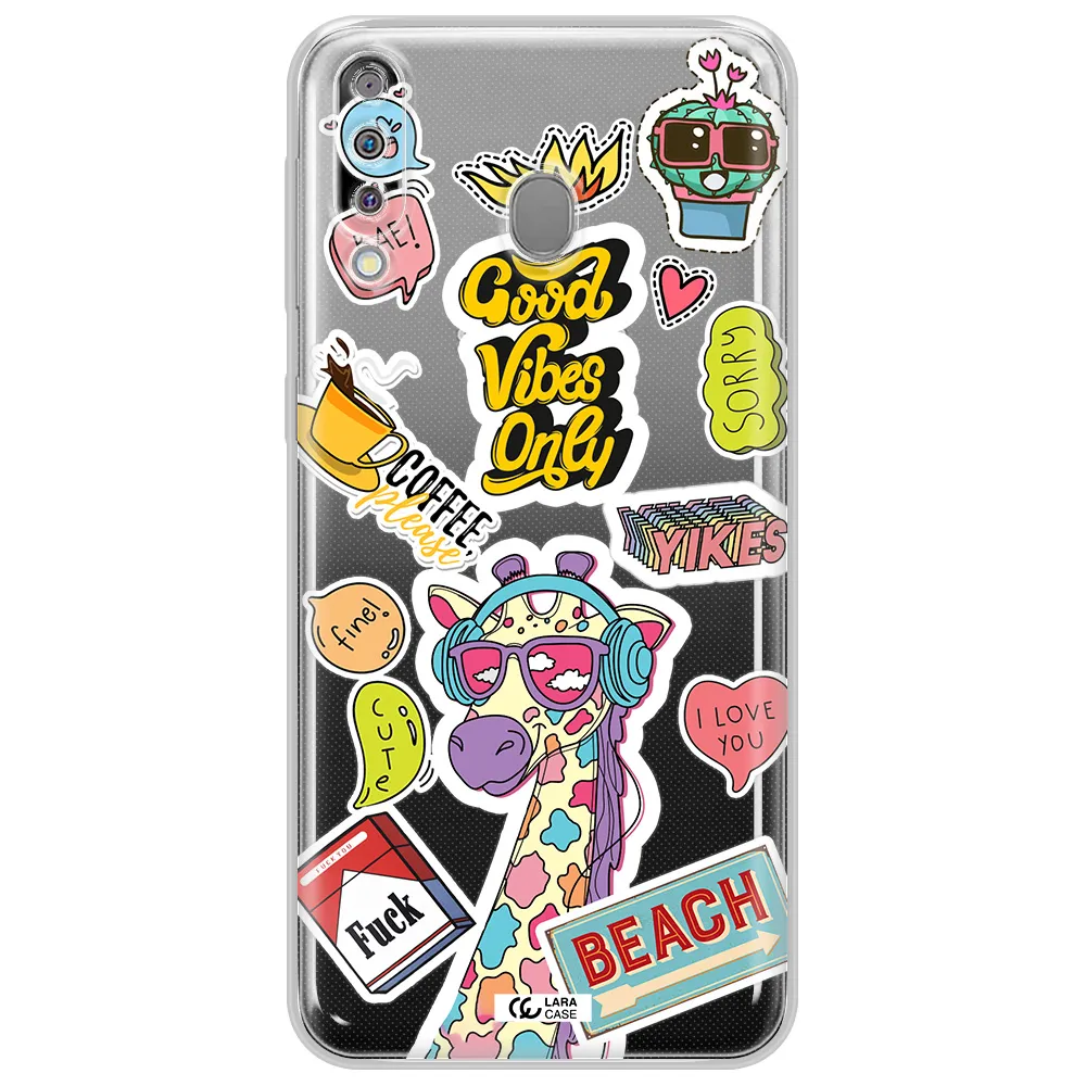 Giraffe Sticker Samsung M30 Clear TPU Case