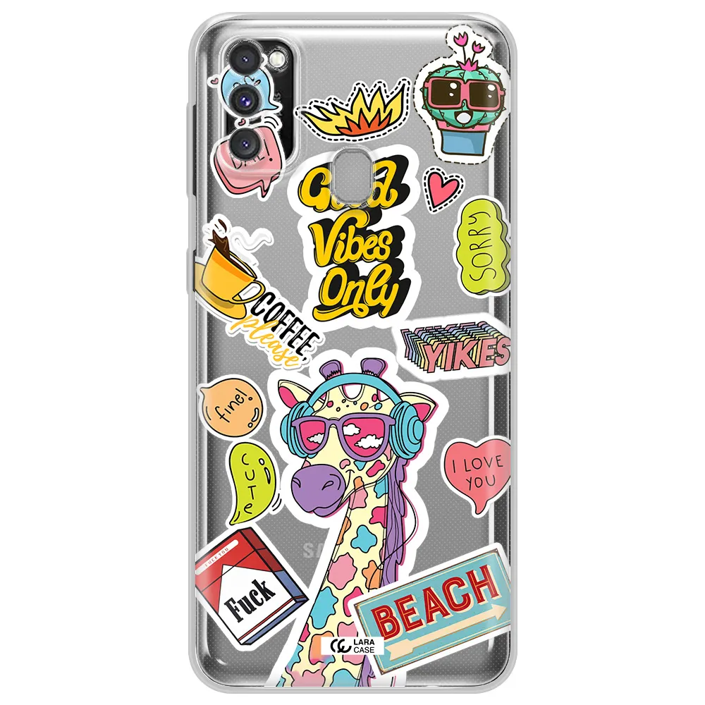 Giraffe Sticker Samsung M30S Clear TPU Case