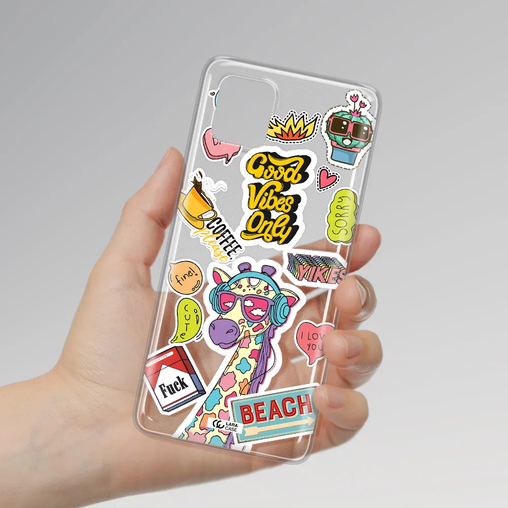 Giraffe Sticker Samsung Note 10 Lite Clear TPU Case